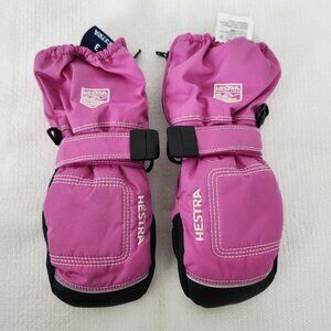 Hestra Baby Zip Long Mittens, Size 3 (3-4 year old) Purple Cerice Primaloft Gold